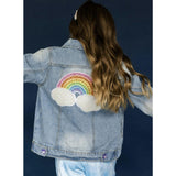 Rainbow Pearl Denim Jacket