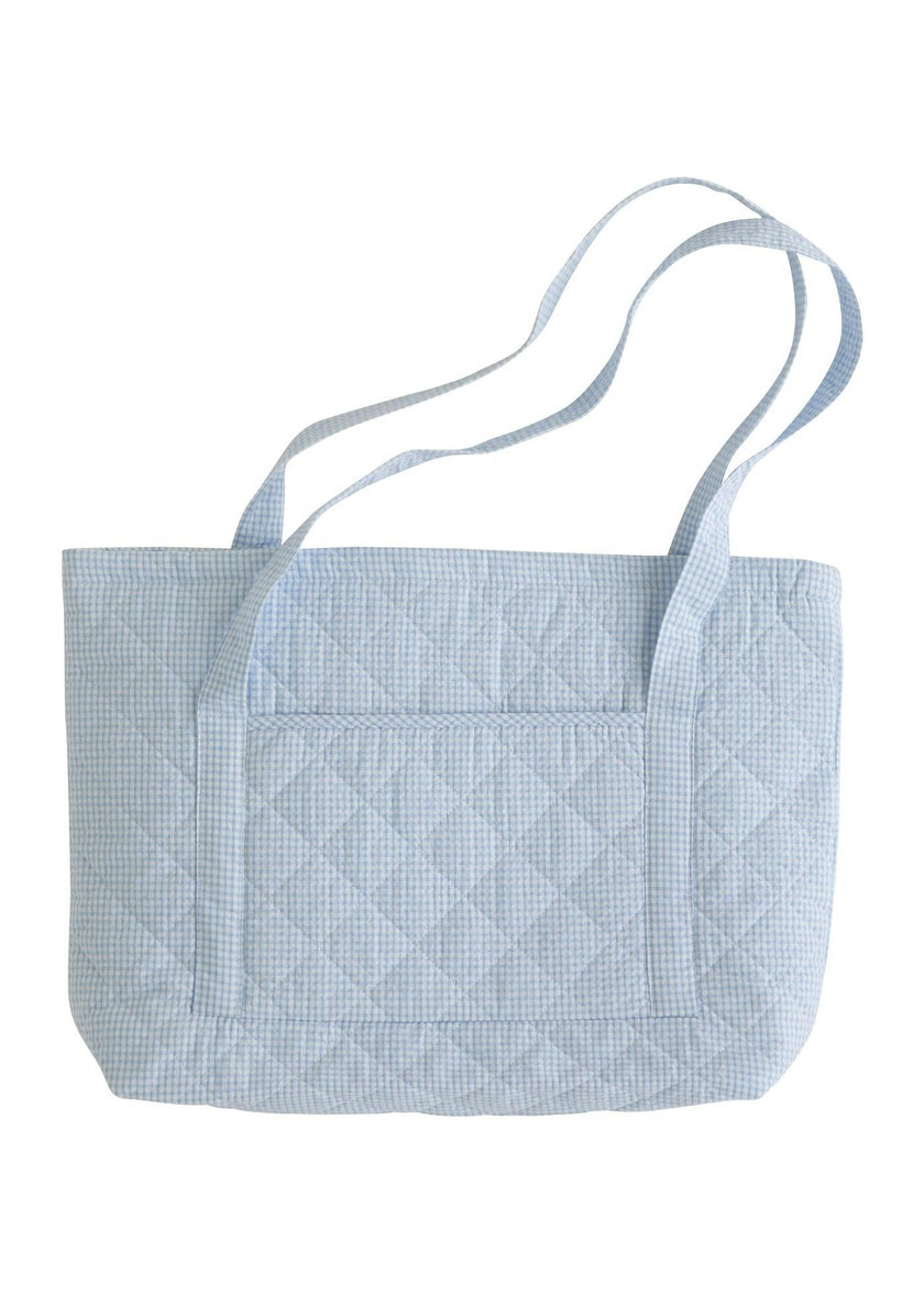 Quilted Luggage - Light Blue