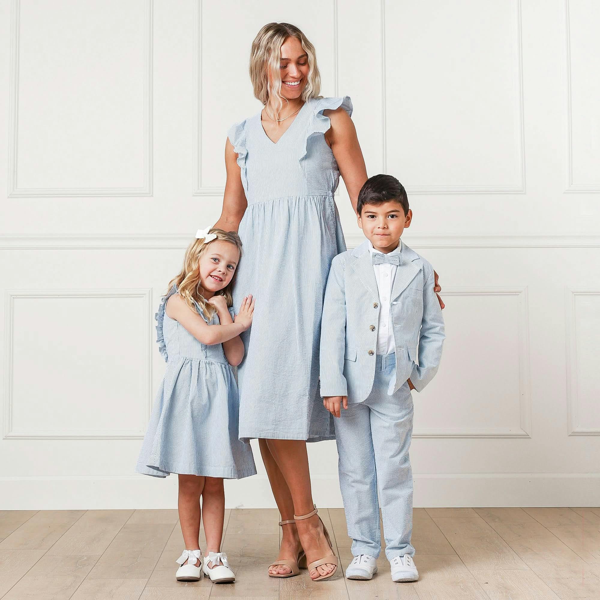 Organic Seersucker Suit Pant - Baby