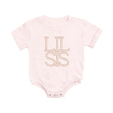 Lil Sis Pearl Patch Short Sleeve Romper - Ballet