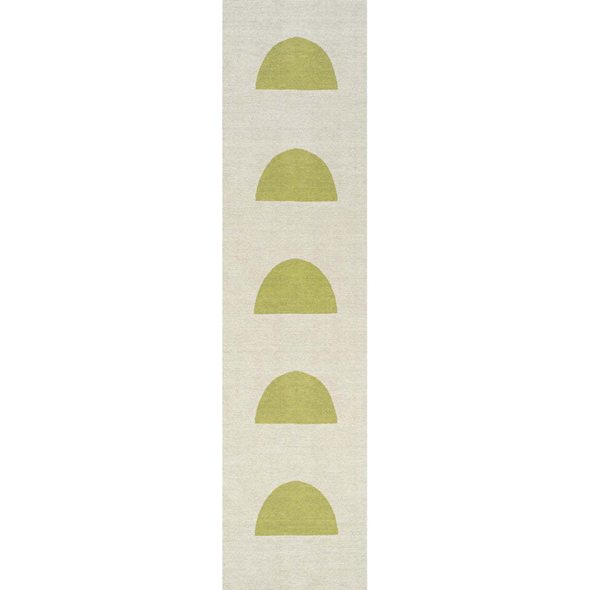 Luola Minimalist Geometric Machine-Washable Area Rug, Yellow