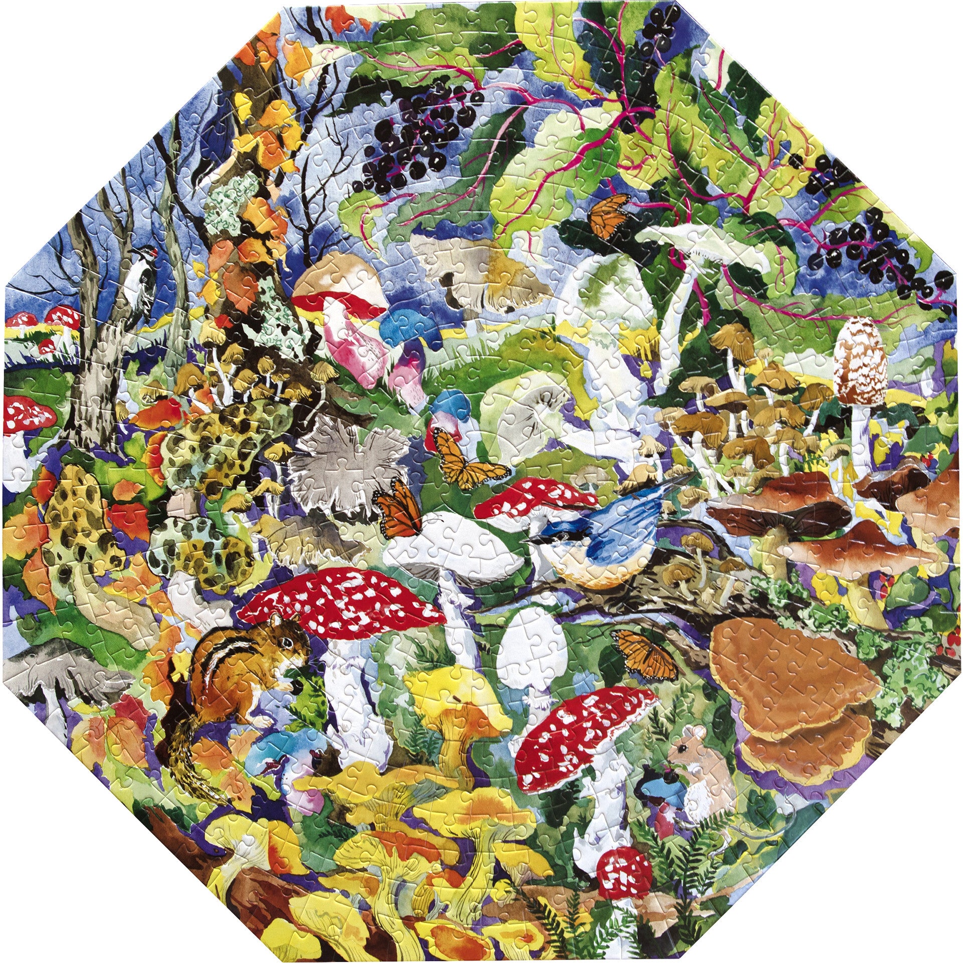 Piece&Love: Poisonous Mushrooms - 500 pc Octagonal Puzzle