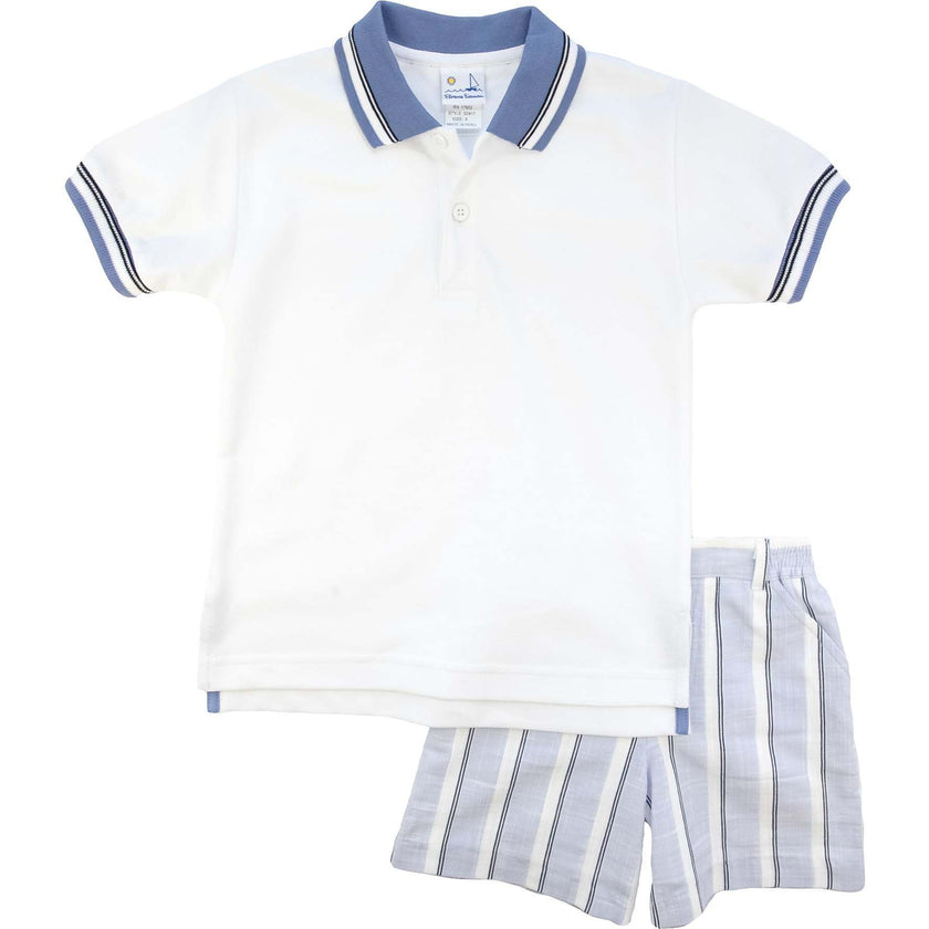 Stripe Linen Look Short