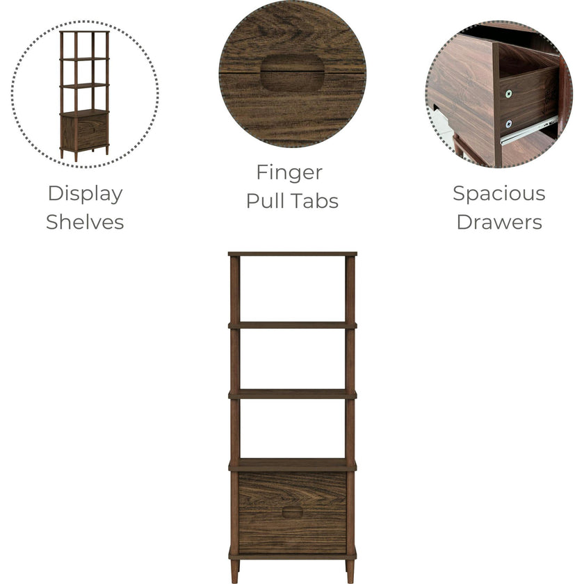 Teamson Home Ellery Freestanding 5-Tier Storage Cabinet