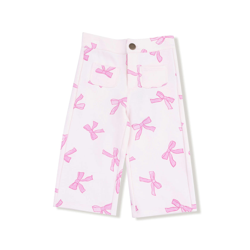 Pretty Bows - High Waisted Wide Leg Pant