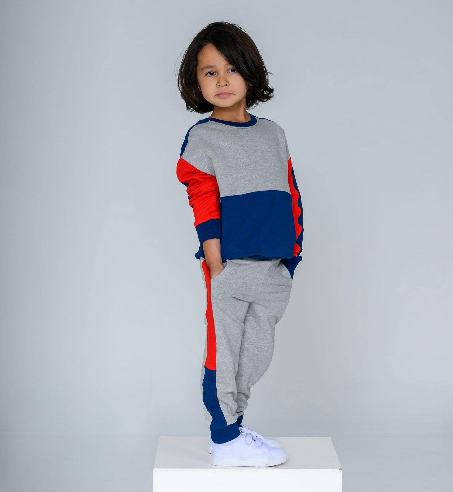 Sporty Color block Sweatshirt