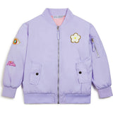 Patched Nylon Bomber Jacket