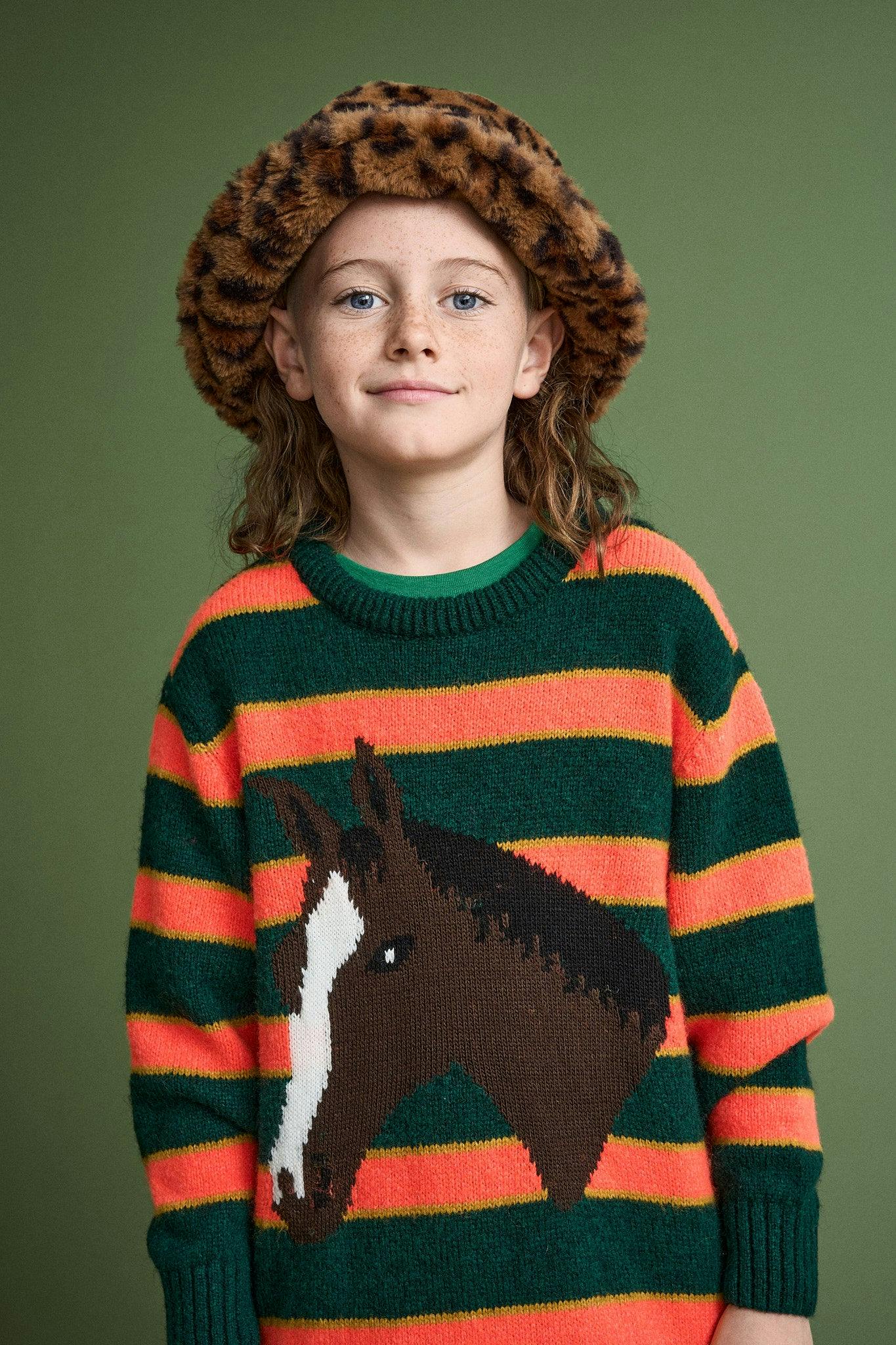 HORSE KNITTED JERSEY GREEN