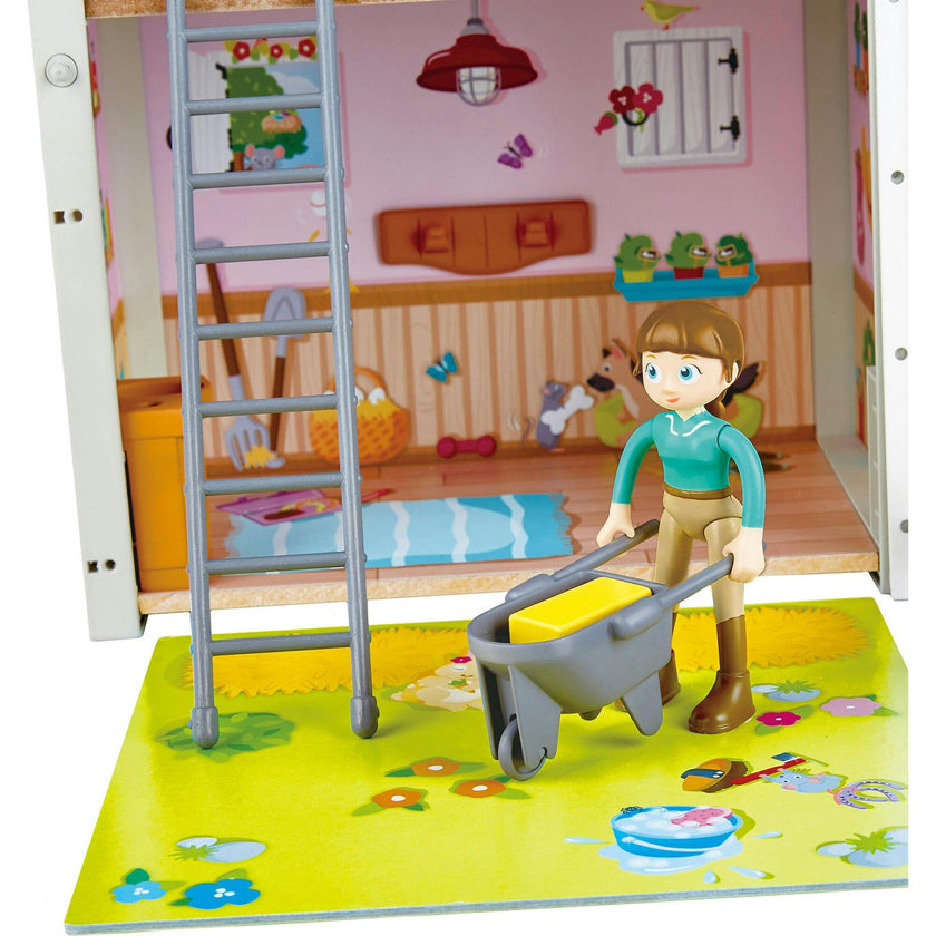Hape: Club Ranch - Wooden 2 Level Barn Dollhouse
