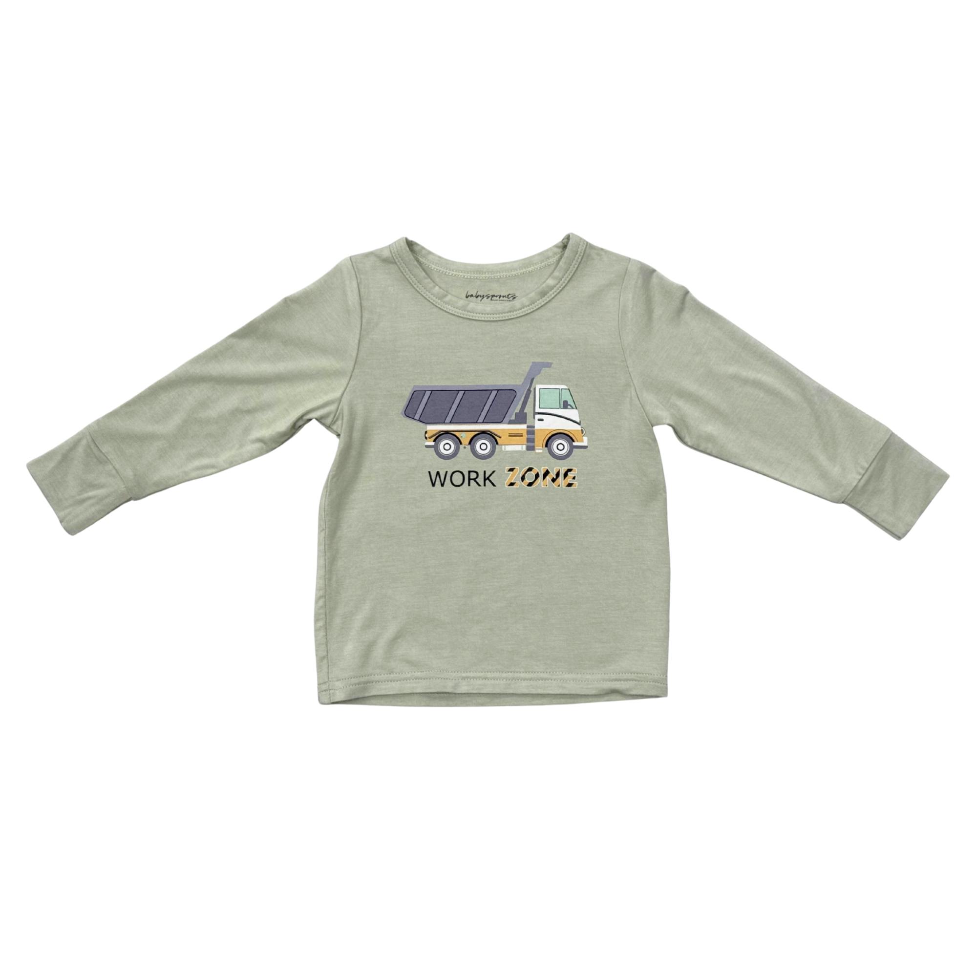 Boys Long Sleeve Tee in Work Zone