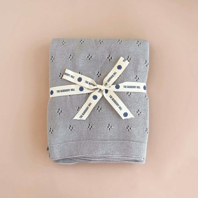 Heirloom Pique Blanket, Cream | Organic Cotton