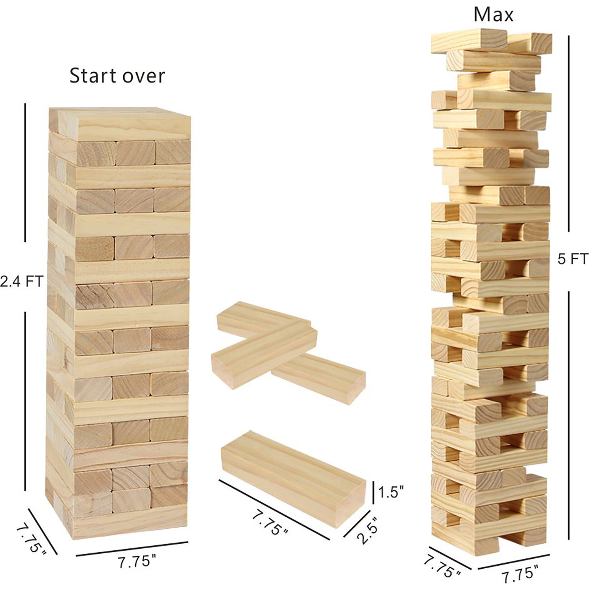 Wooden Toppling Tower: Giant - 28