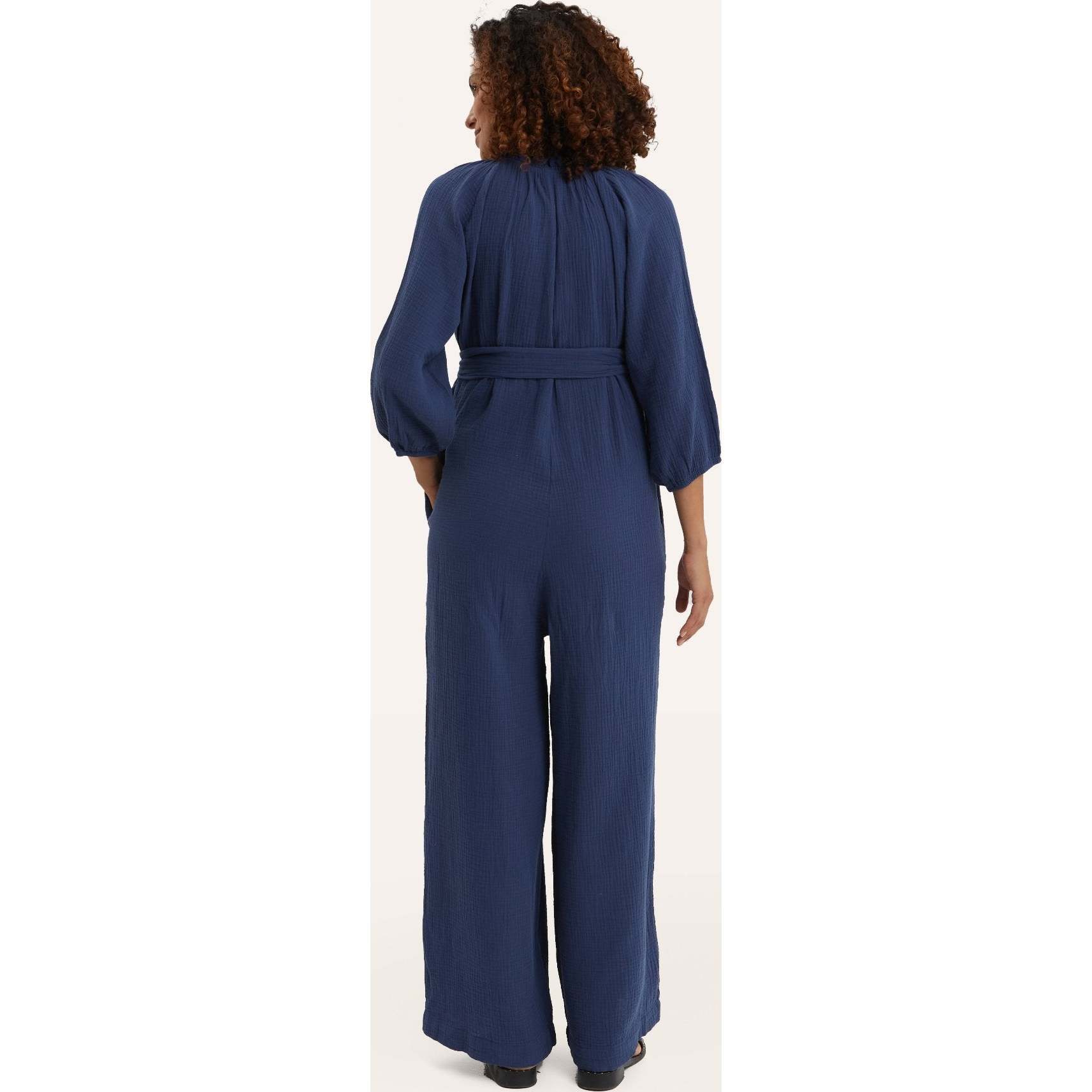 Alma Nursing Jumpsuit, Blue