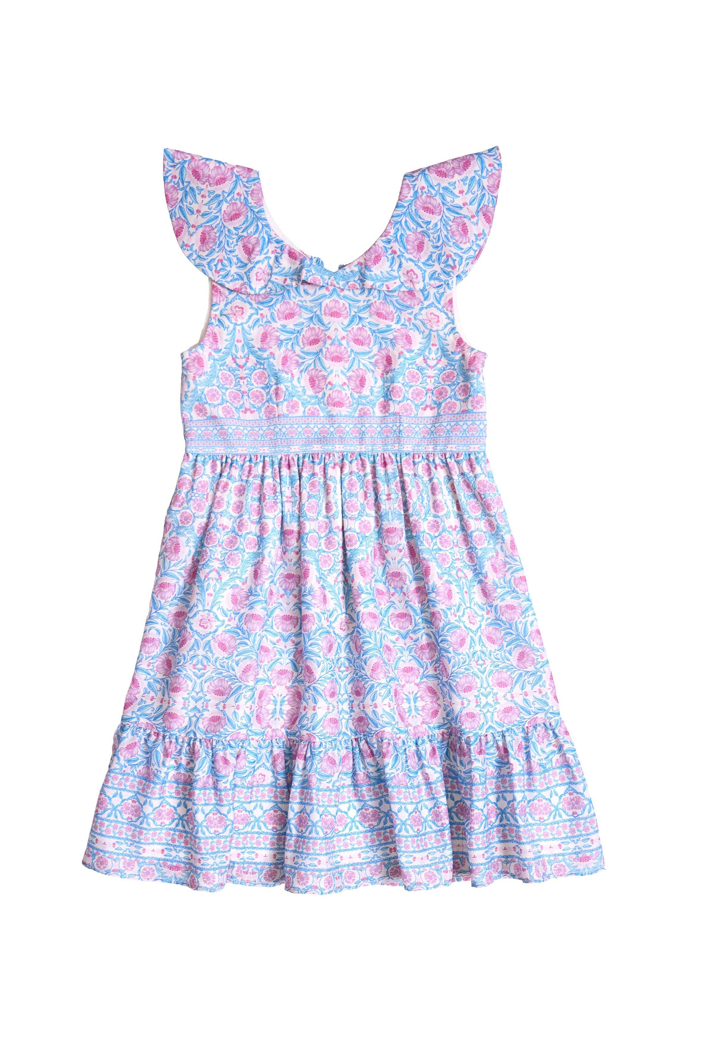 Mini Samara Dress in Thistle Flower Mosaic Florise