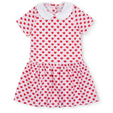 Libby Girls' Dress - Schoolhouse Apples Pink