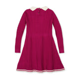 Organic Collared French Cable Sweater Dress