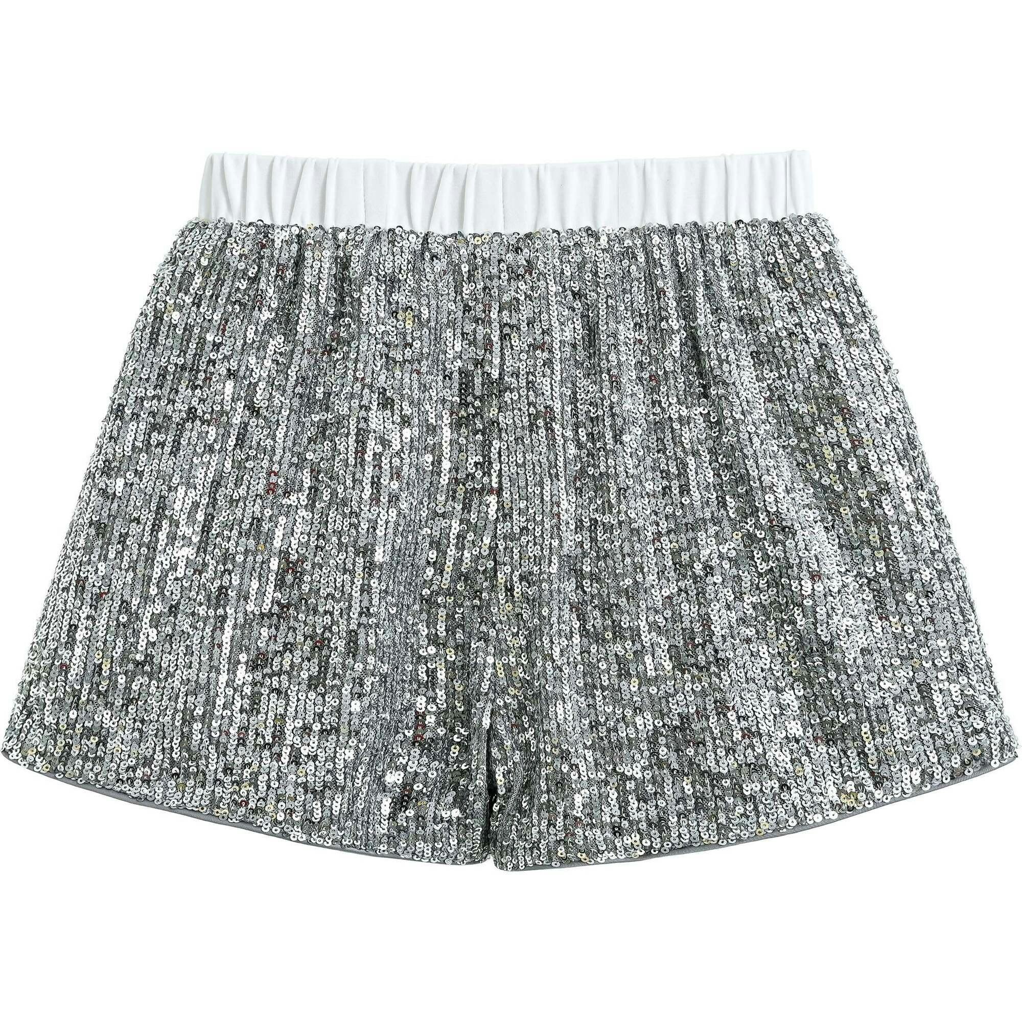 Sequin Sleeveless Shorts Set