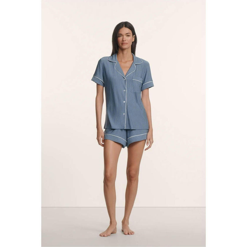 Gisele Printed TENCEL™ Modal Relaxed Short PJ Set, Blue