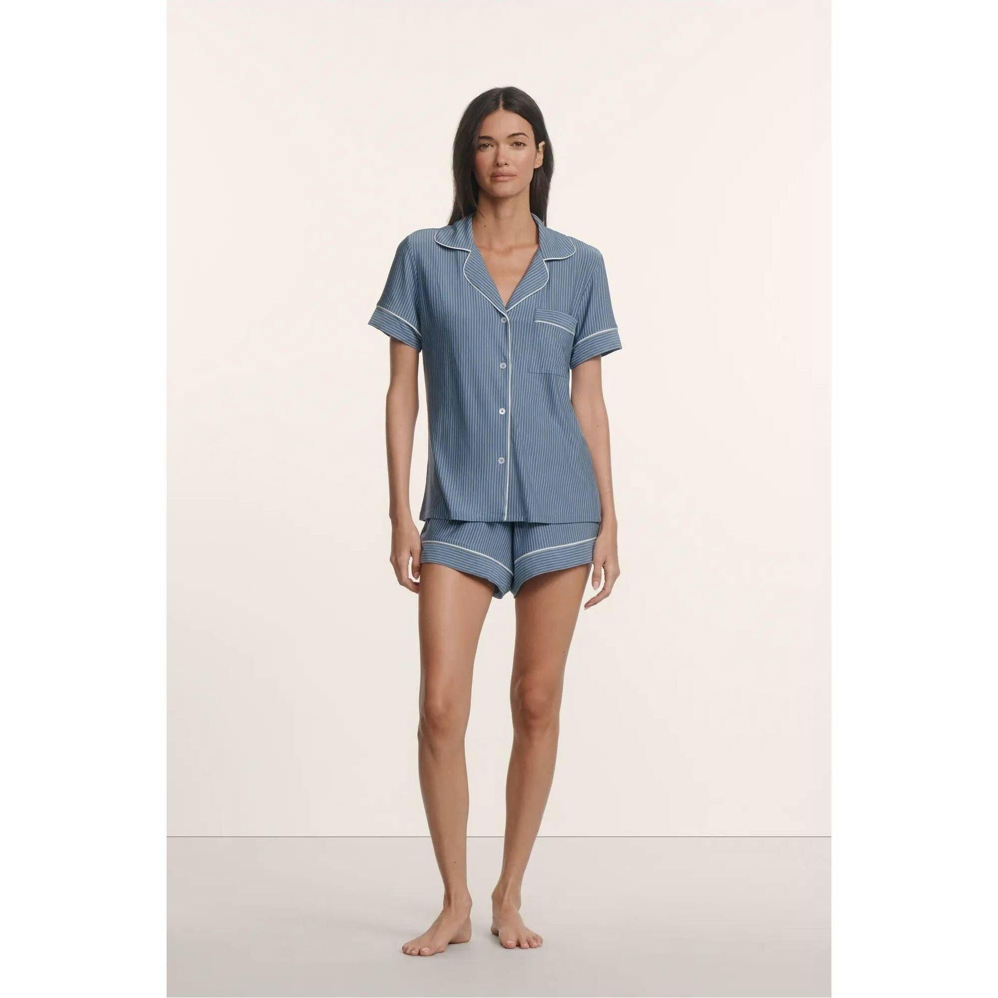 Gisele Printed TENCEL™ Modal Relaxed Short PJ Set, Blue