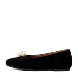 Tessa Velvet Suede Square Toe Ballet Flats