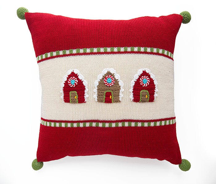 Gingerbread House Square Pillow