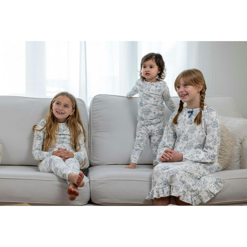 Toile Nightgown, Blue