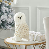 Snowy Owl Handmade Hand Felted Wool Christmas Tree Topper Arcadia Home