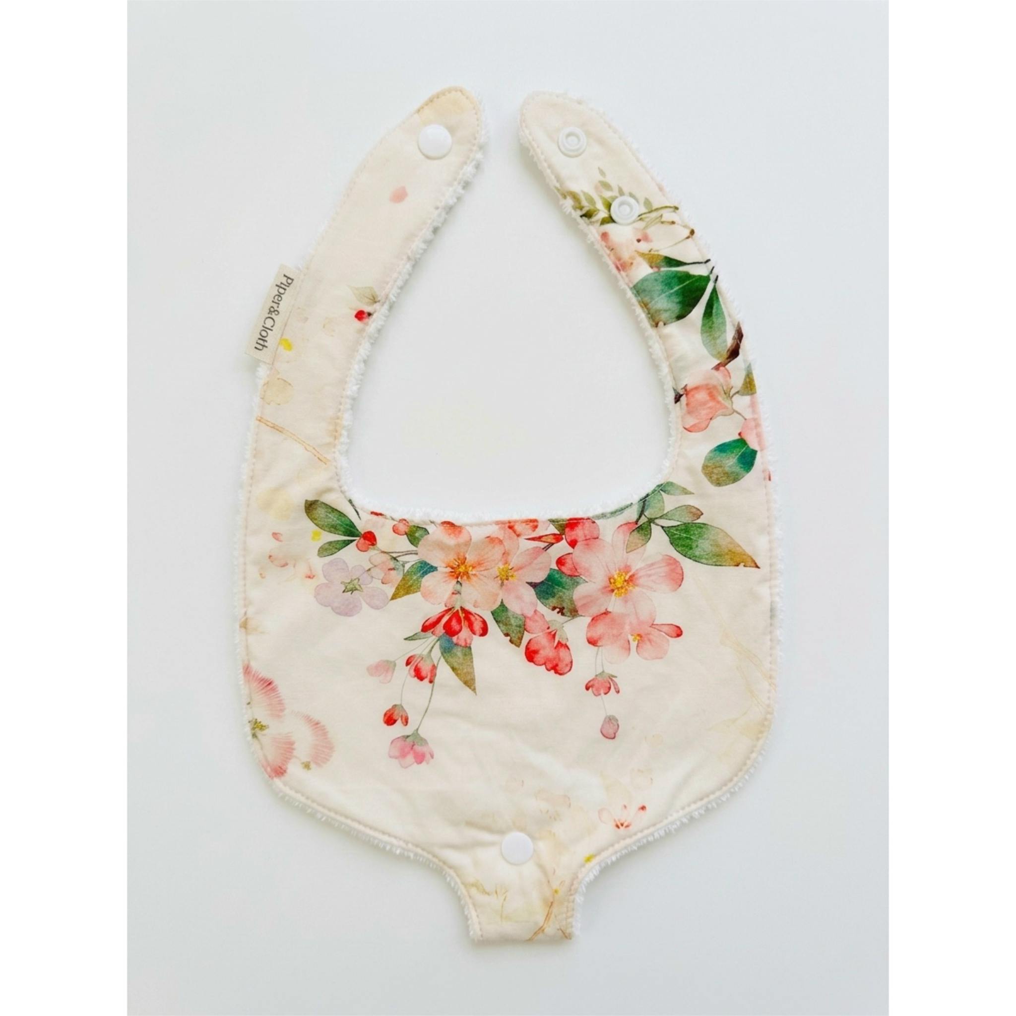 Soothe & Snap Pacifier Bib | Ivory Botanical
