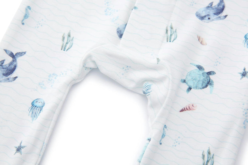 Bamboo Magnetic Footie Pajama - Le Bleu