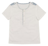 Textured Floral Boys Shirt