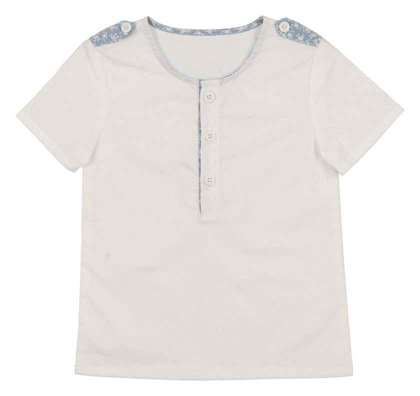 Textured Floral Boys Shirt