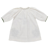 Girls Ava Dress - Green Embroidery