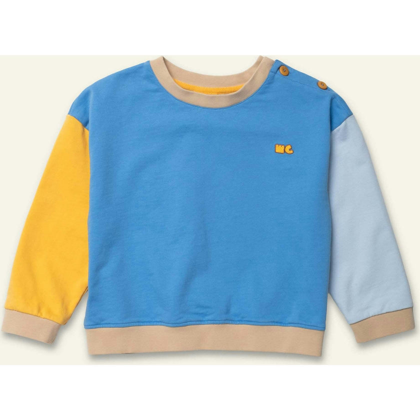 Blue Colorblock Sweatshirt