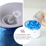 0.5 Gal. 2-in-1 Warm Mist Humidifier & Respiration Steam Inhaler for Personal Therapeutic Use