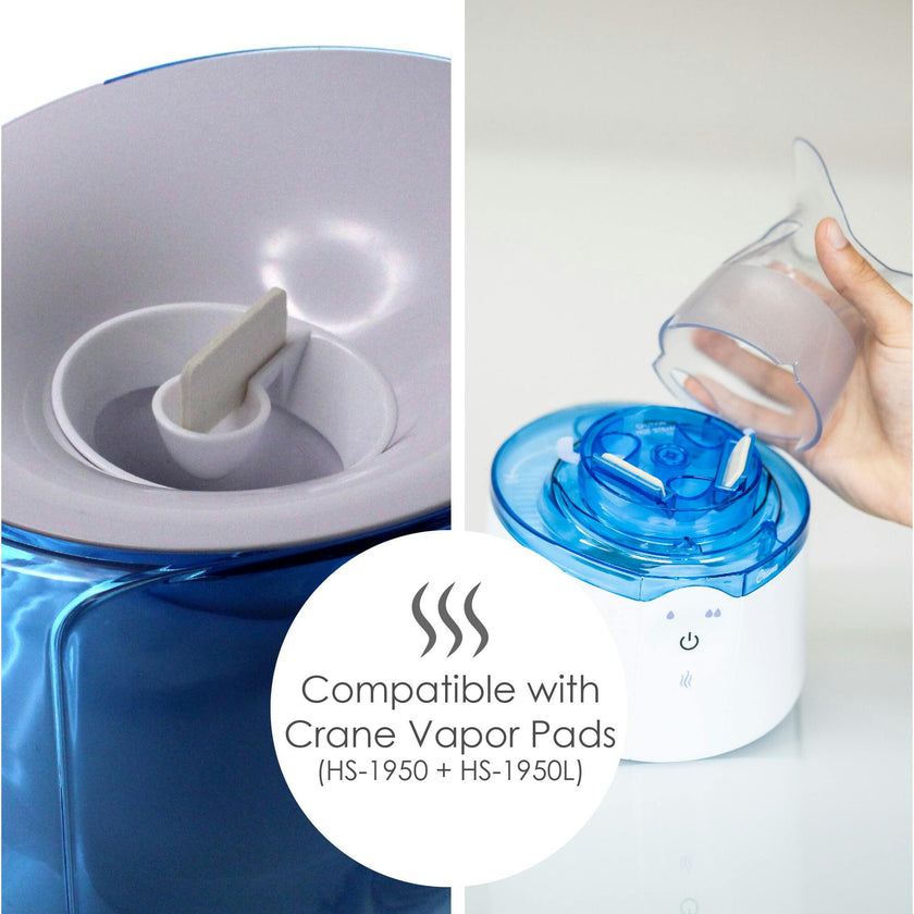 0.5 Gal. 2-in-1 Warm Mist Humidifier & Respiration Steam Inhaler for Personal Therapeutic Use