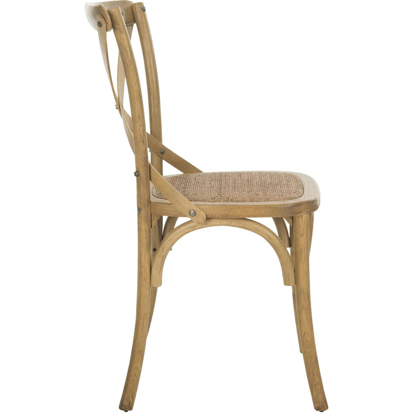 Set of 2 Franklin X Back Farmhouse Chairs