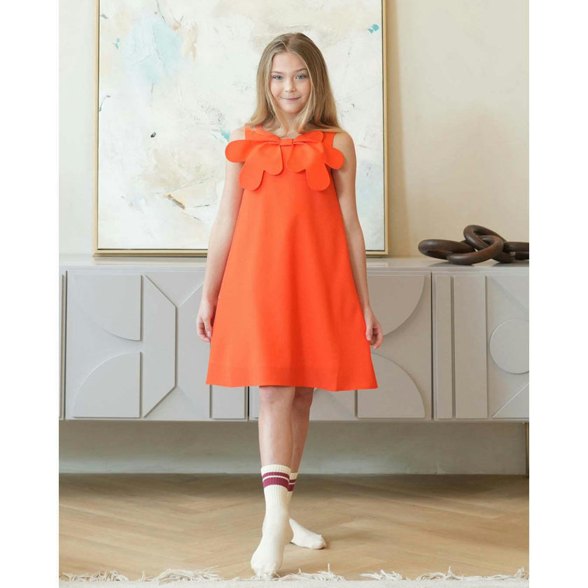 Esme dress (scarlet-orange)