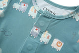 Bamboo Footie Pajama Sleepsuit - Le Petit Express Green