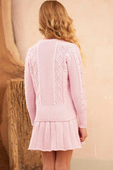 Cable Popcorn Jumper | Bubble Gum