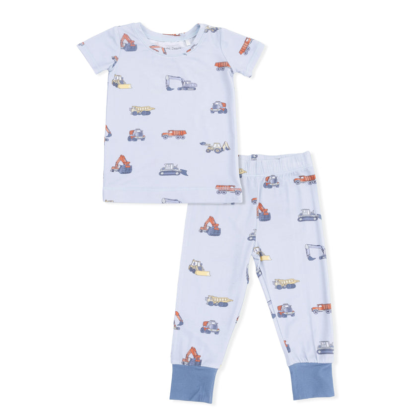 Construction Vehicles - Short Sleeve Loungewear Set