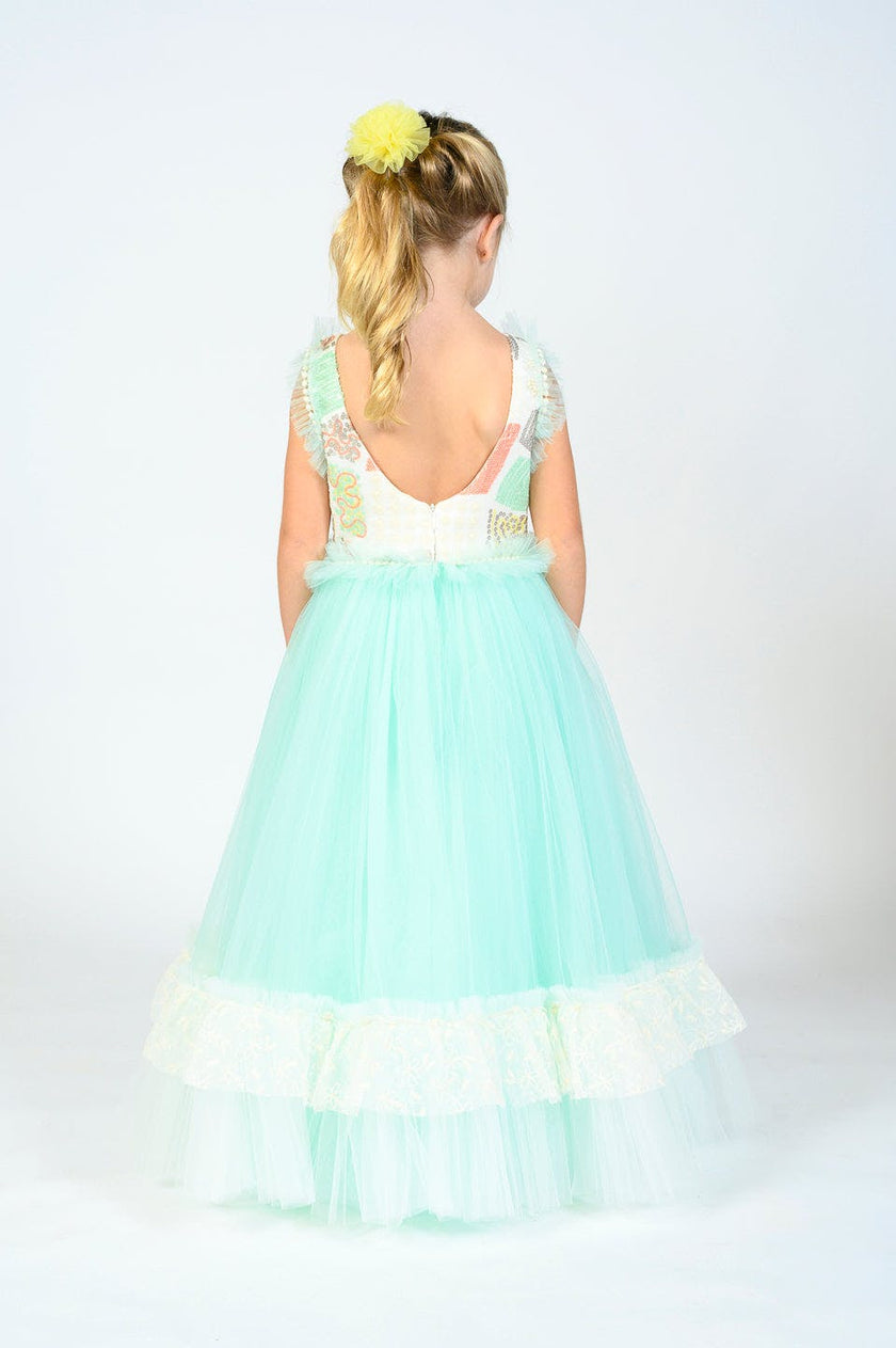 Mint Lynn Embroidered Dress