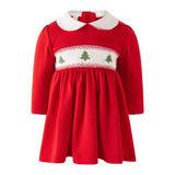 Pima Christmas Tree Smocked Dress