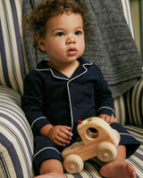 Baby's Flannel Classic Romper in Navy