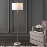 June 65" Adjustable Metal/Marble LED Floor Lamp