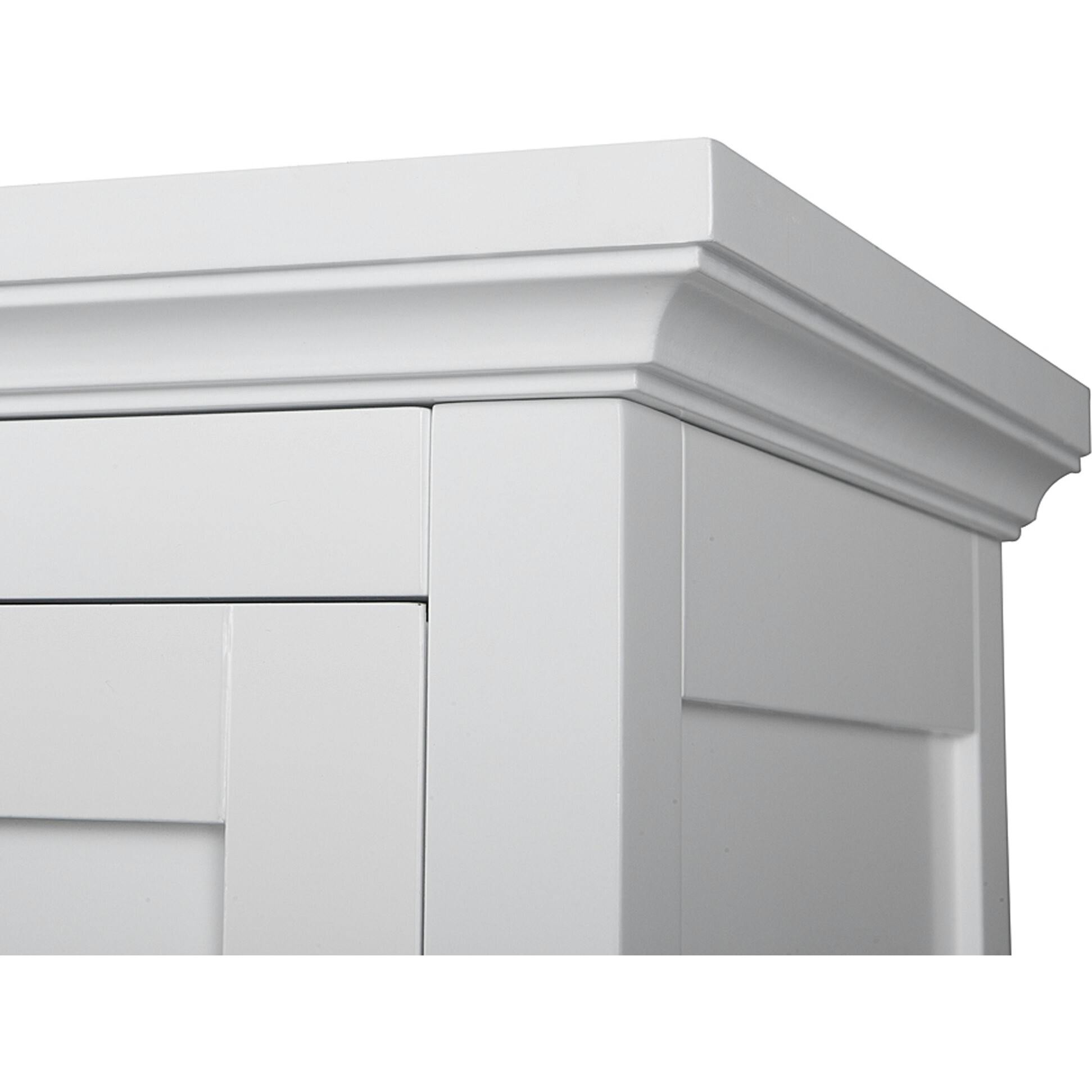Glancy Wooden Wall Cabinet with Shutter Doors