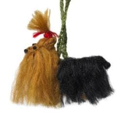 Yorkshire Terrier (Yorkie) Dog Hand Knit Christmas Ornament