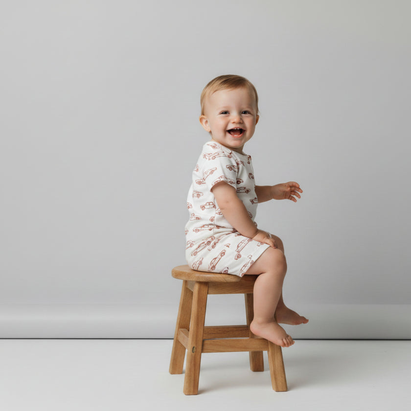 Organic Short Zip Romper