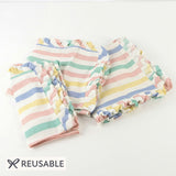Multi Stripe Ruffle Fabric Napkins