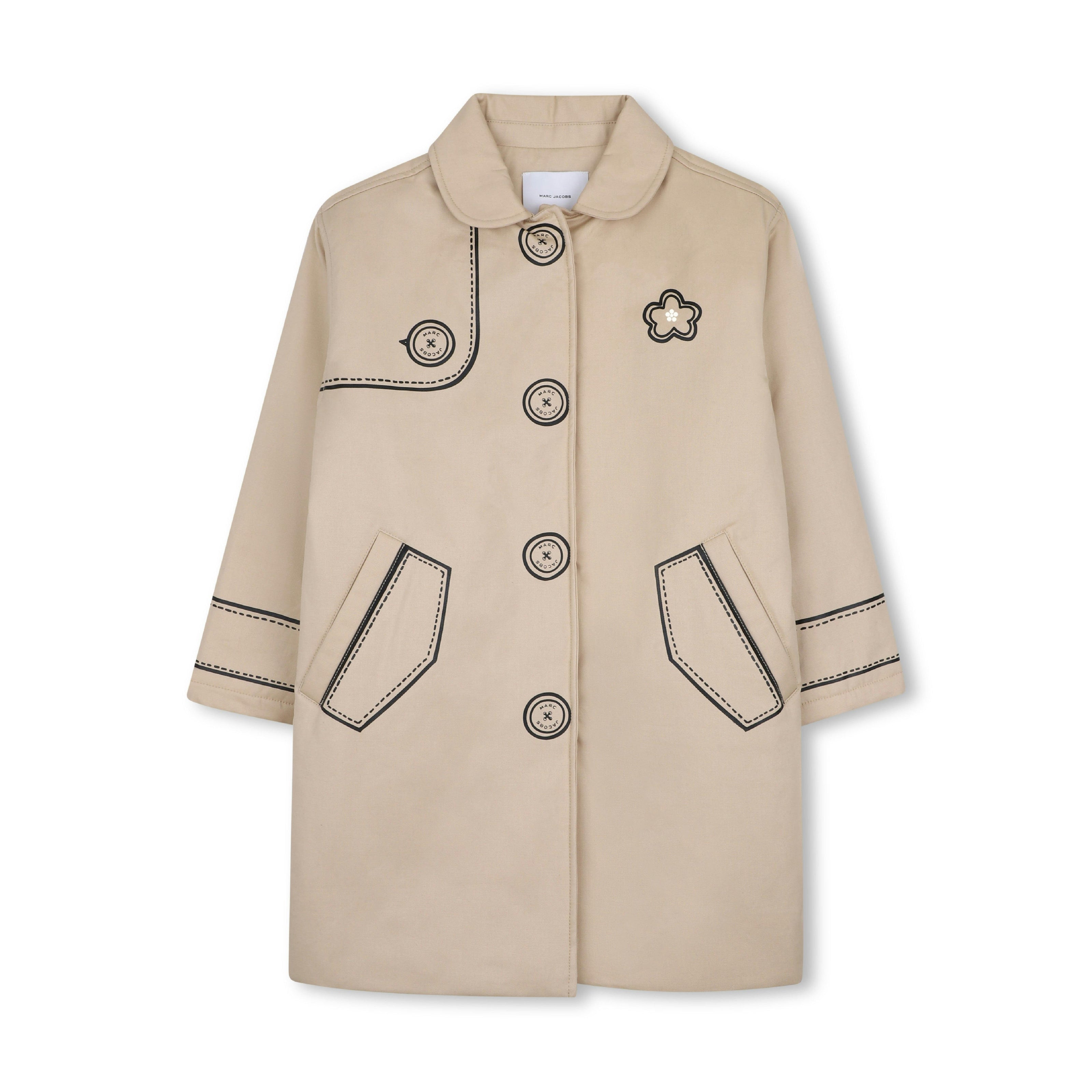 Beige Trompe‑l’Oeil Trench Coat