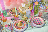 Packed Party Circus Soiree Dinner Plates 10ct - Gold Foil Colorful Party Dinner Plates, 10 Inch, 400 GSM for Circus and Carnival Celebrations
